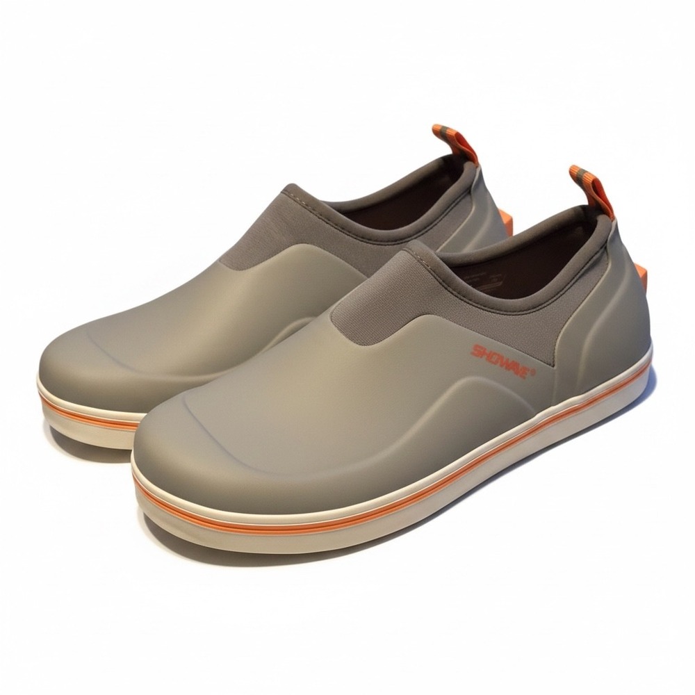 Showave Womens Ankle Deck Shoes Waterproof Slip Resistant Grey Orange Size 8 NEW